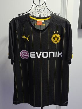 Puma Black and Yellow BVB 09 Soccer Jersey
